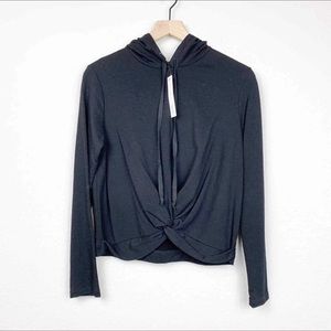 Sale 🔥🔥 🔥 NEW! Anthropologie Drew Twist Front Pullover Black Hoodie Sz Small